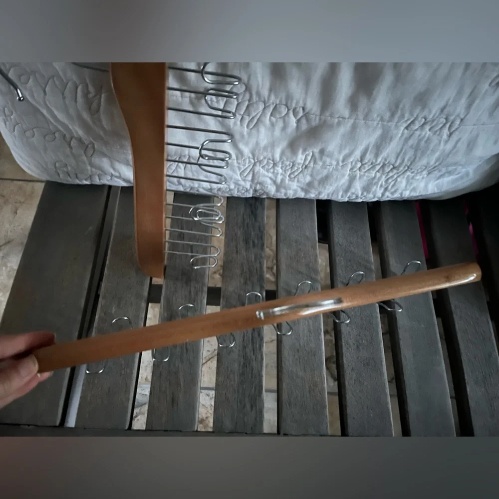 Wooden Tie Hangers with Metal Hooks